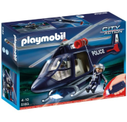 Playmobil 5183 Police Helicopter with LED Spotlight