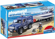 Playmobil 5187 Police Truck with Speedboat
